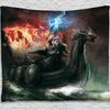 Fantasy Fire Dragon Tapestry, Polyester Gothic Aesthetic Wall Hanging, Bedroom Dorm Room Home Decor, Cool Gift