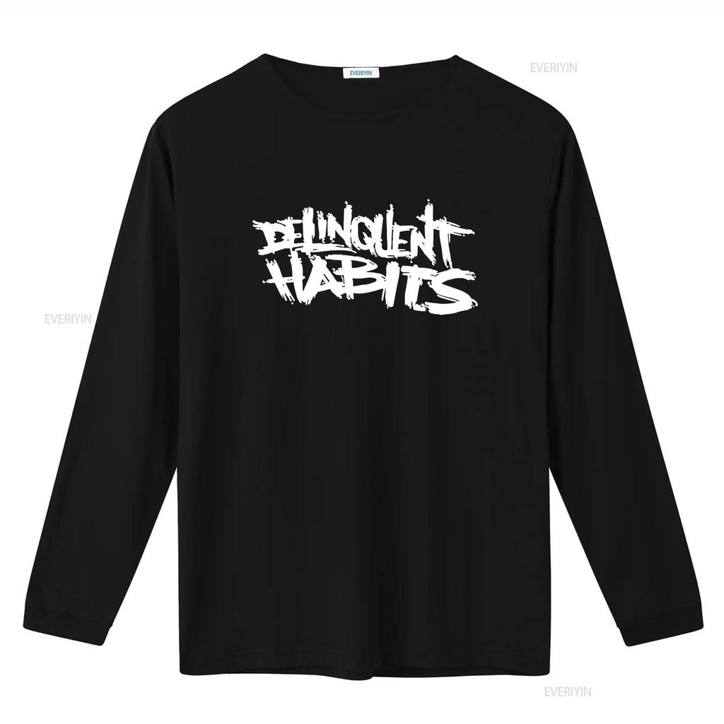 Футболка Delinquent Habits Доступна в размерах от S до 4XL винтажная Стирка Мягкая Стильная Эластичная Универсальный Топ Для Повседневной Носки