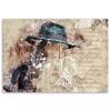 Canvas print, Woman in blue shabby chic hat - Gisifraga