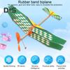 1/2/4Pcs Rubber Band Powered Aircraft Model Kids Educational Throwing Glider Airplane Toddlers Boys Girls Outdoor Wood Flying Plane Toy