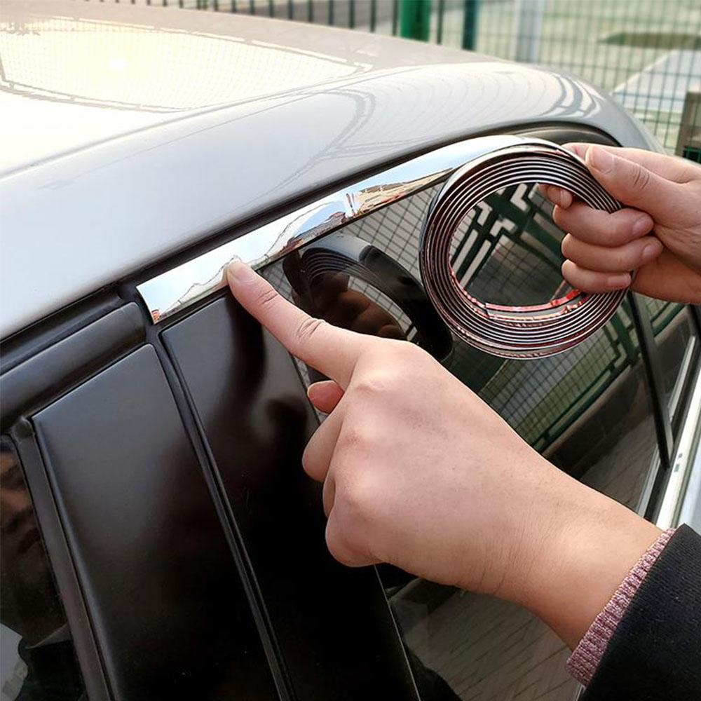 3 м внешняя хромированная полоса кузова автомобиля, бампер, защитное молдинг для авто двери, Стайлинг, наклейка, 6 мм, 10 мм, 12 мм, 15 мм