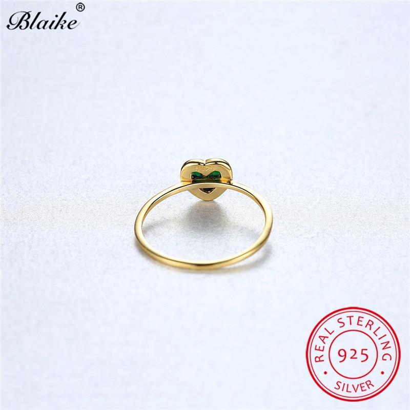 Кольца Blaike с радужным зеленым, синим, белым огненным опалом для женщин, кольцо с сердечком из стерлингового серебра 925 пробы, обручальные кольца, ювелирные изделия