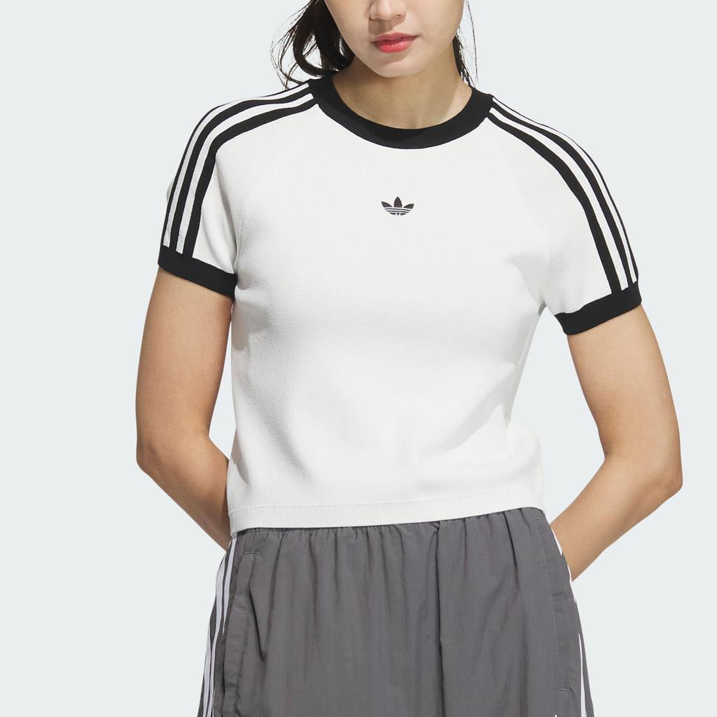 adidas Трикотажная футболка Originals Женские топы Белая JI7049