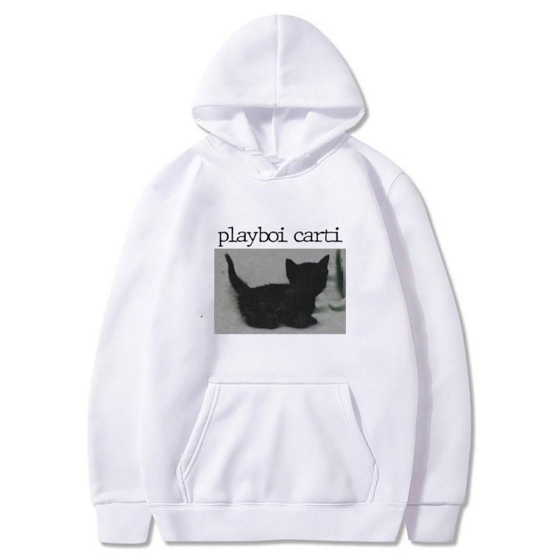 Unisex Vintage Cat Print Hooded Sweatshirt With Kangaroo Pocket Casual Long Sleeve Pullover