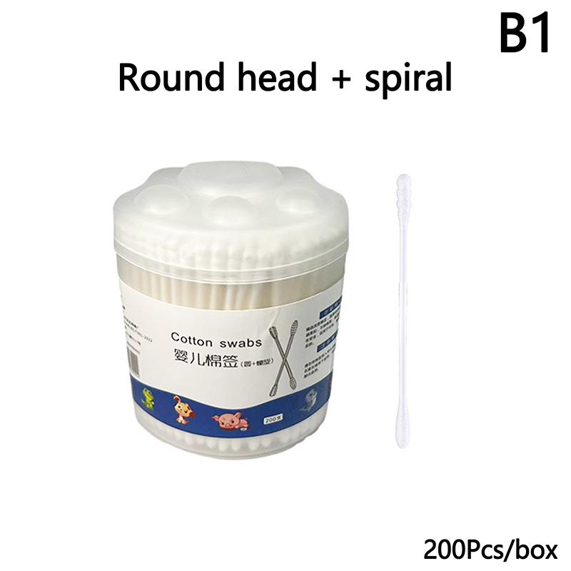 200 шт. двойные одноразовые ватные палочки для макияжа, носа, ушей, чистящие безворсовые ватные палочки для ухода за ушами, тампоны для ухода за детьми