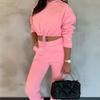 Спортивная повседневная одежда из 2 шт./компл., осенняя одежда для женщин, толстовка, джемпер, топ, спортивные штаны, комплекты спортивного костюма