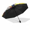 1pc Colorful Anime Character Outdoor Umbrella - Automatic Opening/Closing - Portable 3-Fold Design - 8-Rib Iron Frame - Perfect Gift for Fans, Tr