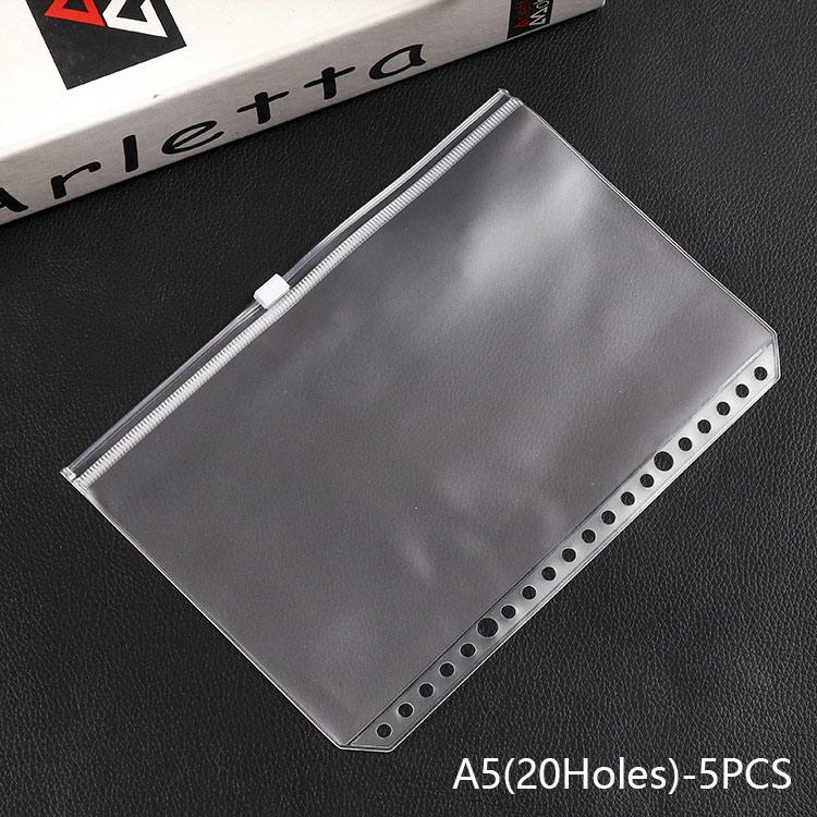 5 шт. Прозрачный пакет на молнии из ПВХ для хранения, антиоксидантный, матовый, формата А5/А6, конверт для наличных, папка для хранения информации, школьные и офисные принадлежности