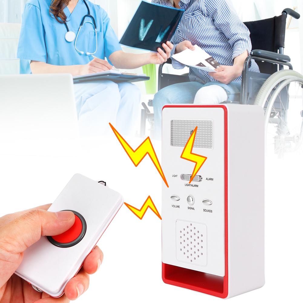 Wireless Remote Nurse Alert System Call Button Transmitter Pager Kit for Elderly Pregnant