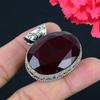 Ruby Gemstone Pendant Solid 925 Sterling Silver Pendant Jewelry Gift For Unisex