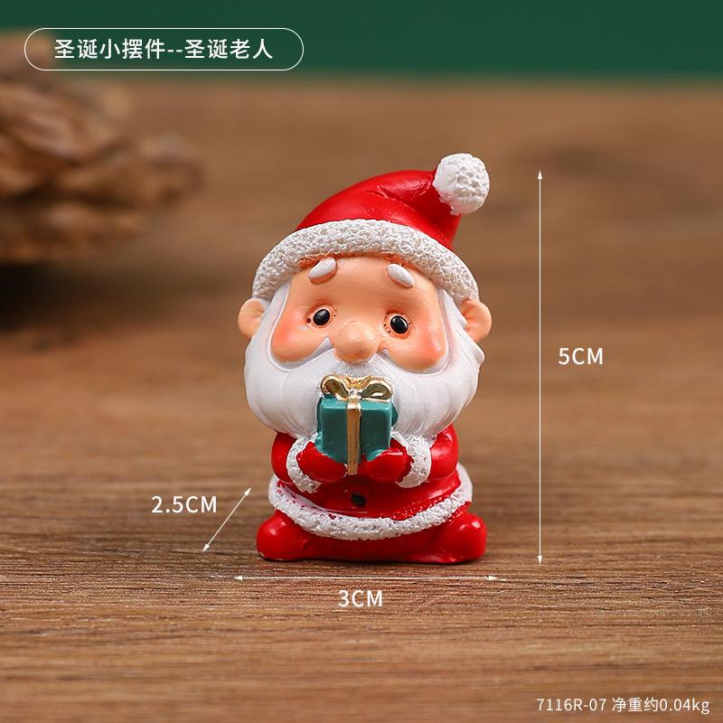 Creative Christmas Gifts Mini Cute Animals Christmas Tree Tabletop Ornaments Santa Claus Decorative Gifts