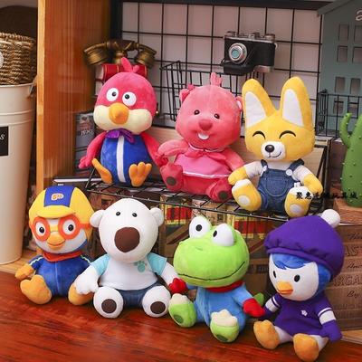Корейский образовательный мультфильм Pororoing Pollock Penguin Lulu Подушка Плюшевые игрушки Мягкие кавайные плюшевые куклы для детей Подарки на день рождения