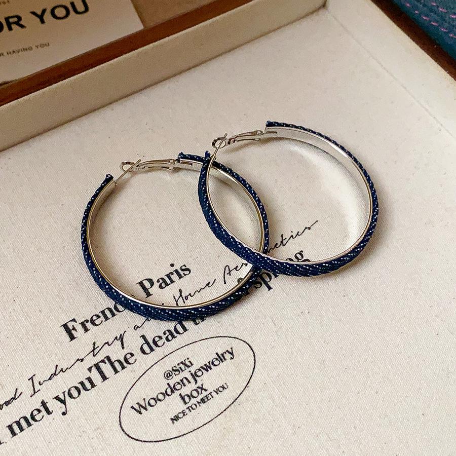 Серьги-подвески Геометрические с бантом Сердце леопарда Серебряная игла - Трендовый корейский стиль для женщин