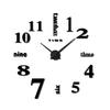 Modern Numbers Letters 3D Wall Clock Sticker DIY Living Room Art Hanging Decor