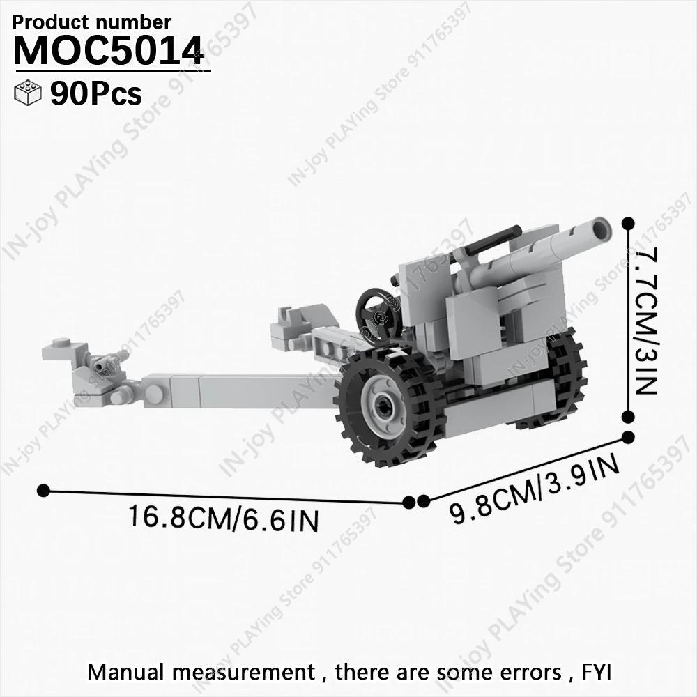 MOOXI Имитация военной войны Строительные блоки Вторая мировая война Руины поля боя Артиллерийская пушка Модель MOC Кирпичи Набор для взрослых Игрушка для мальчиков