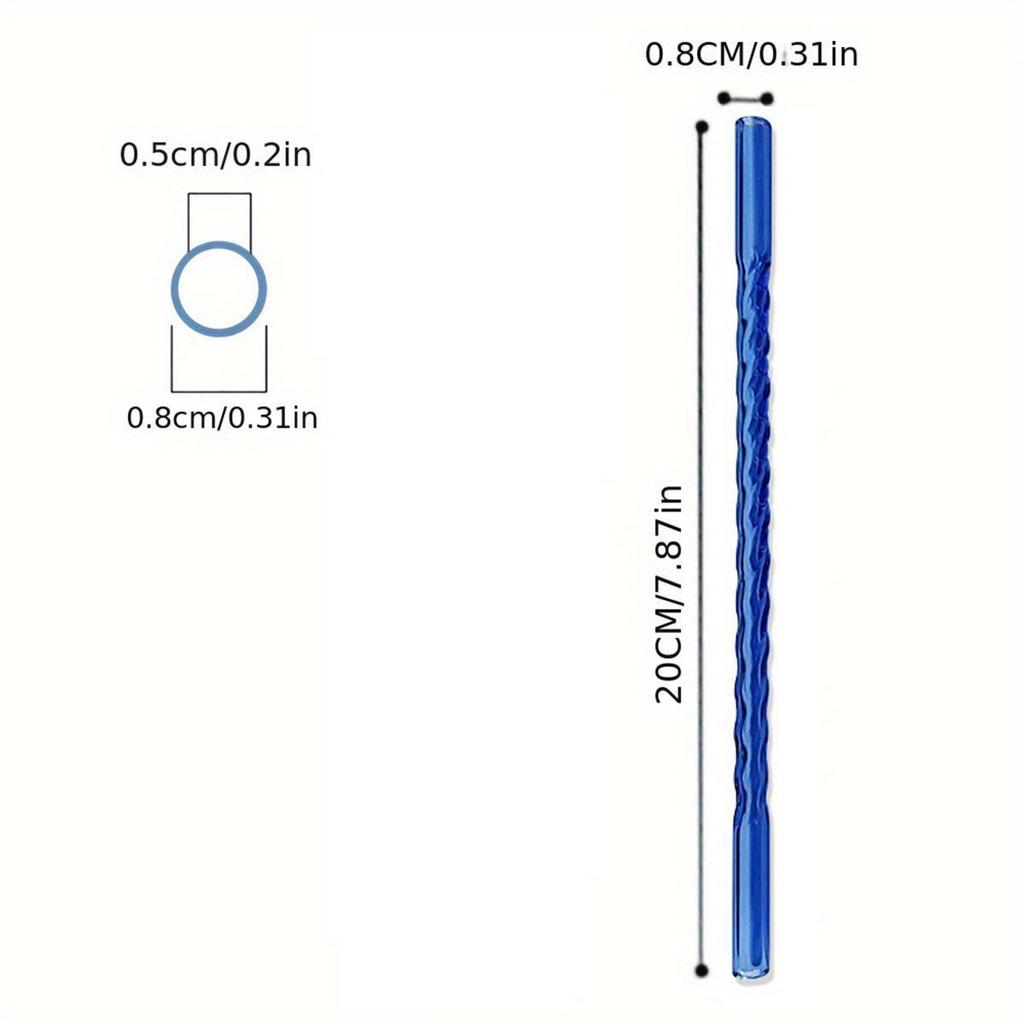 11Pcs Reusable Glass Straws Eco-friendly Drinking Straws for Smoothie Milkshakes Tea Juice Cocktail Straw with Brush Multi-Color