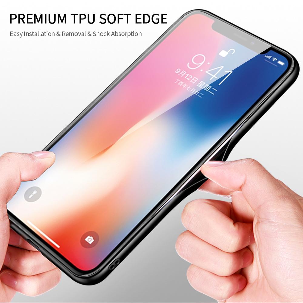 Чехол для телефона из закаленного стекла для Huawei P30Lite Honor 90Lite 9X X6A X9B Infinix Hot40 Note30 Tecno Spark20 Moto G15 G22 Мягкий край Ударопрочный Гладкий чехол