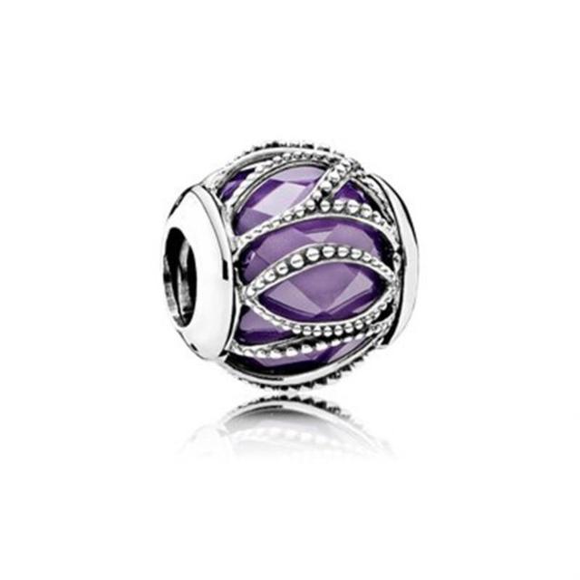 Neastamor сверкающая синяя звезда Санта-Клаус подвеска из бисера подходит оригинальный модный браслет кулон Diy ювелирные изделия для женщин