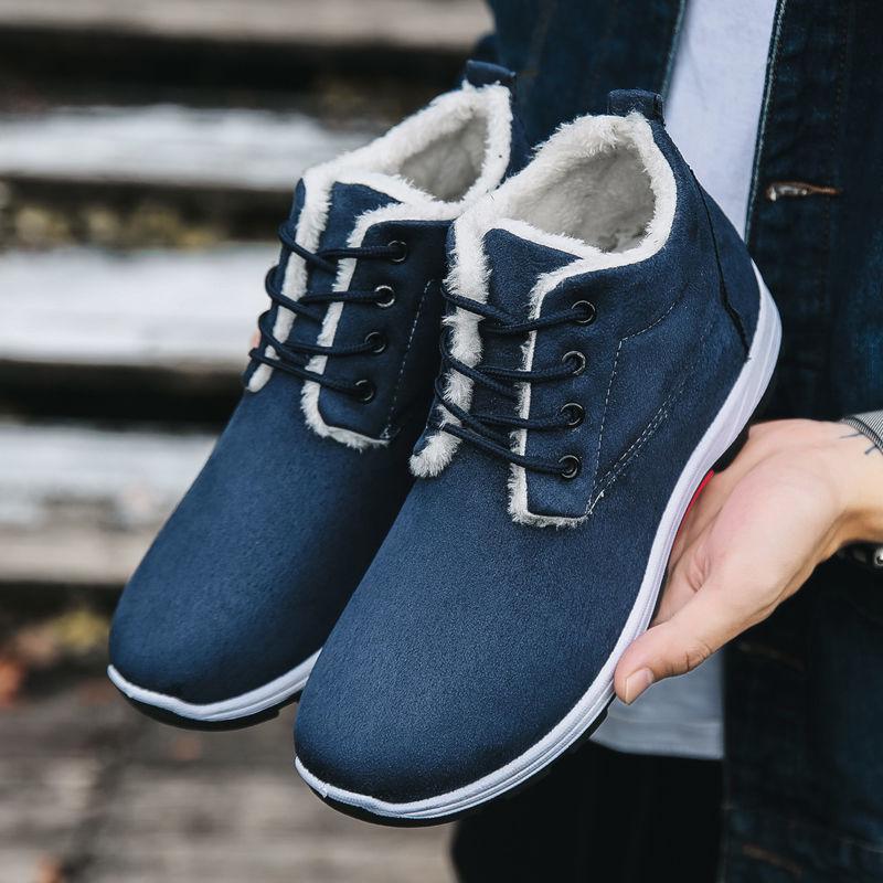 Зимние зимние сапоги Удобные теплые сапоги Износостойкая хлопковая обувь Мужские зимние сапоги Бархатные ботильоны