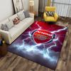 "Arsenal Logo Carpet with Lightning Design for Living Room Decor" Suitable for use as an anti-slip for living room bedroom sofas