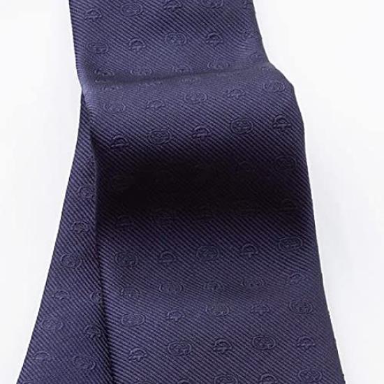 [Gucci] Tie, Navy, All-over pattern, Stripe, GUJ-882 [Used]