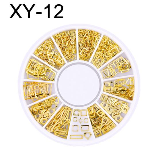 3D Metallic Metal Rivet Heart Moon Star Nail Tips Decorations Manicure Tools