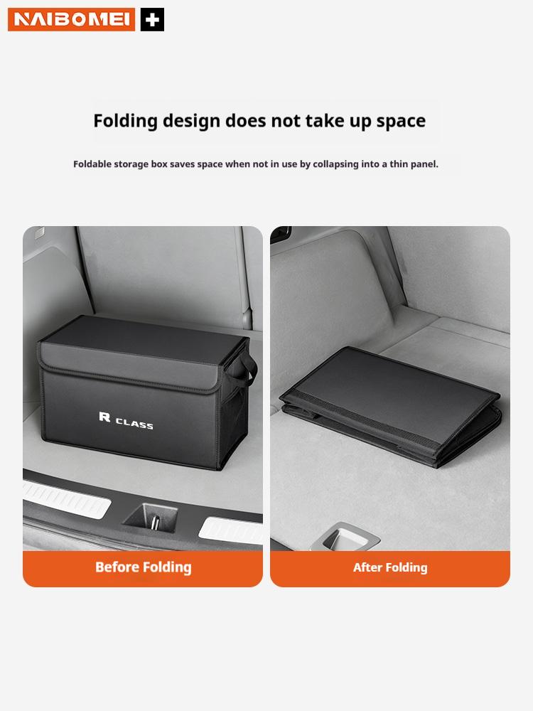 ECLD4 For Mercedes-Benz R Class Car Trunk Foldable Storage Box Multi-Purpose Storage Organizer Bag Large-Capacity Stowing Tidying Bag