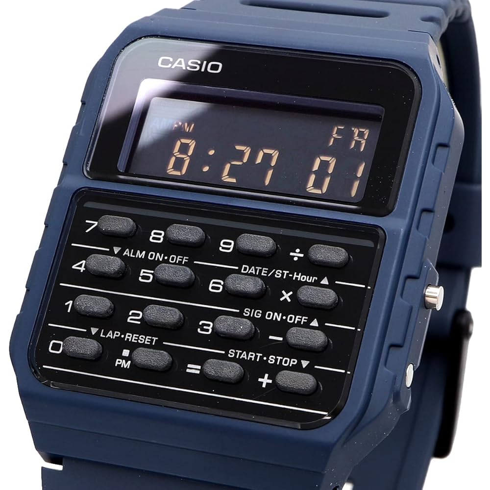 Casio Стандартные часы-калькулятор CA-53WF-2B Цифровой дисплей Черный Водонепроницаемые