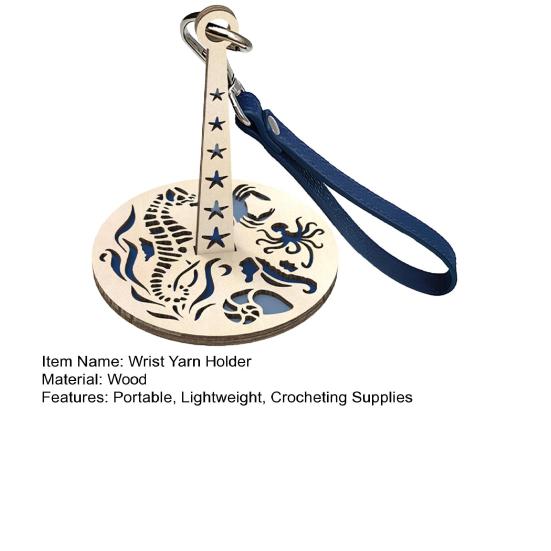 Держатель пряжи на запястье, портативный деревянный прядильщик пряжи, держатель клубков пряжи для вязания крючком, органайзер для хранения пряжи с браслетом