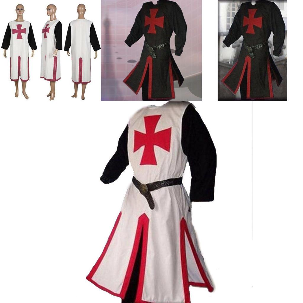 Stylish Medieval Templar Knight Crusader Surcoat Outfit Cosplay Costume