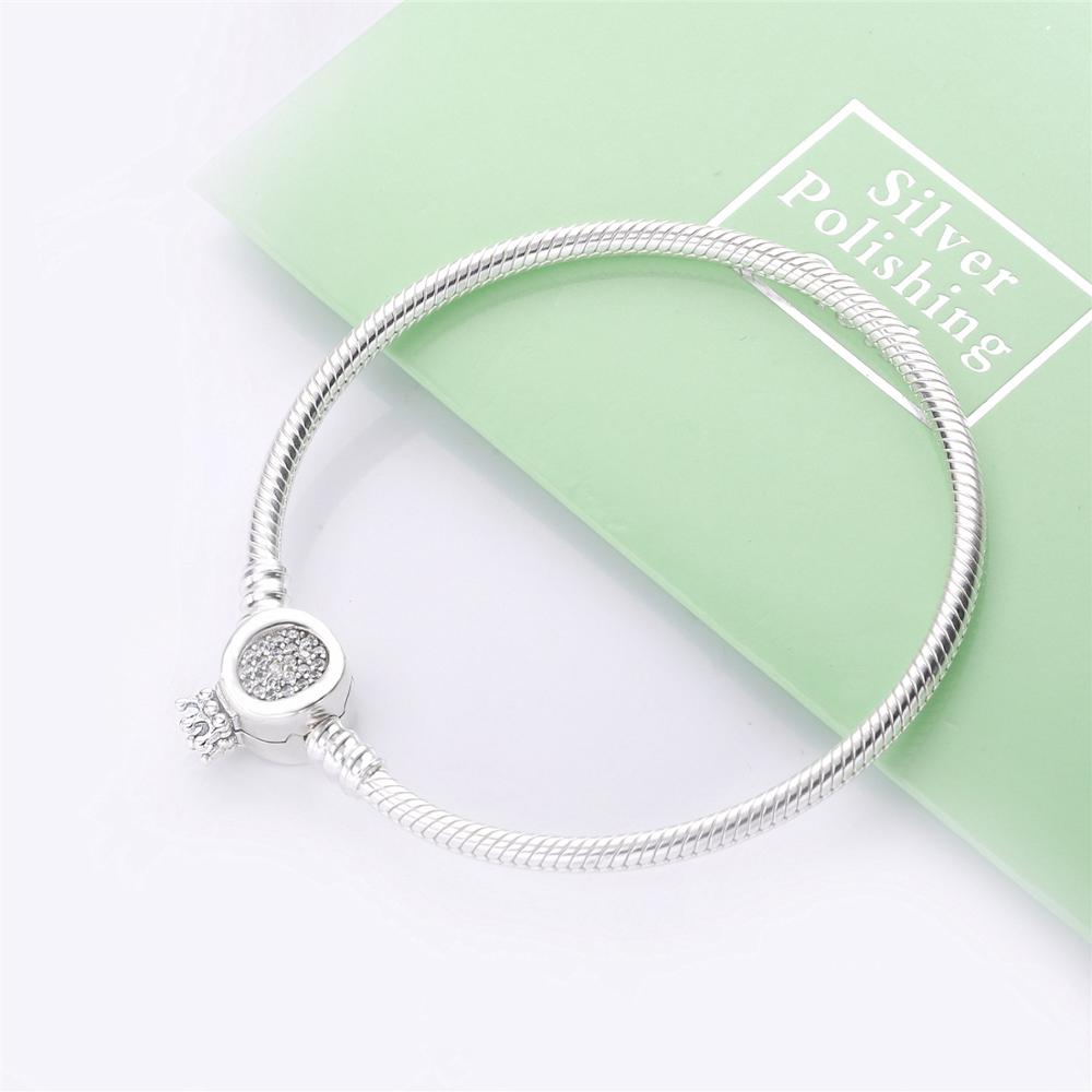 New Fashion Bangle Fit Original Fashion Argent 925 Femme DIY Charms Beadeds Handmade Custom Beads Femme Bracelets Jewelry Women