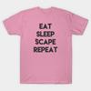 T Shirt Women Eat Sleep Scape And Repeat Red Harajuku Print Kawaii Tshirt Summer Short Sleeve Female T-Shirt Top Tee