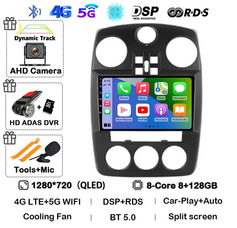 Android 14 Wireless Auto Carplay For Chrysler PT Cruiser 2000 - 2010 Car Radio Multimedia Stereo Player GPS Navigation Head Unit