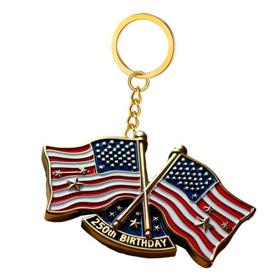 Отпразднуйте 250 лет американской гордости Брелок в форме совы с узором флага США Брелок к 250-летнему юбилею Универсальный сувенир