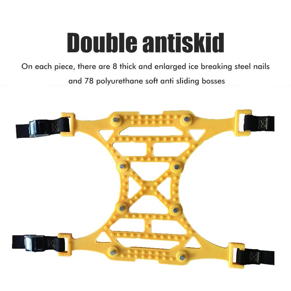 Car Snow Chains Anti Slip Emergency Tire Straps Winter Portable Wheel Chains for  and Trucks