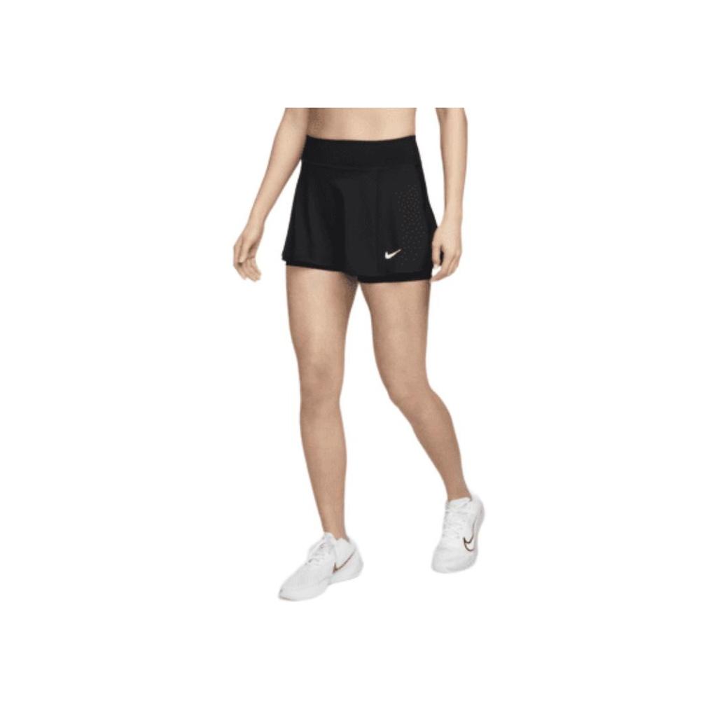 Nike Плиссированная короткая юбка с логотипом Dri-Fit, женские брюки, черные DH9553-010