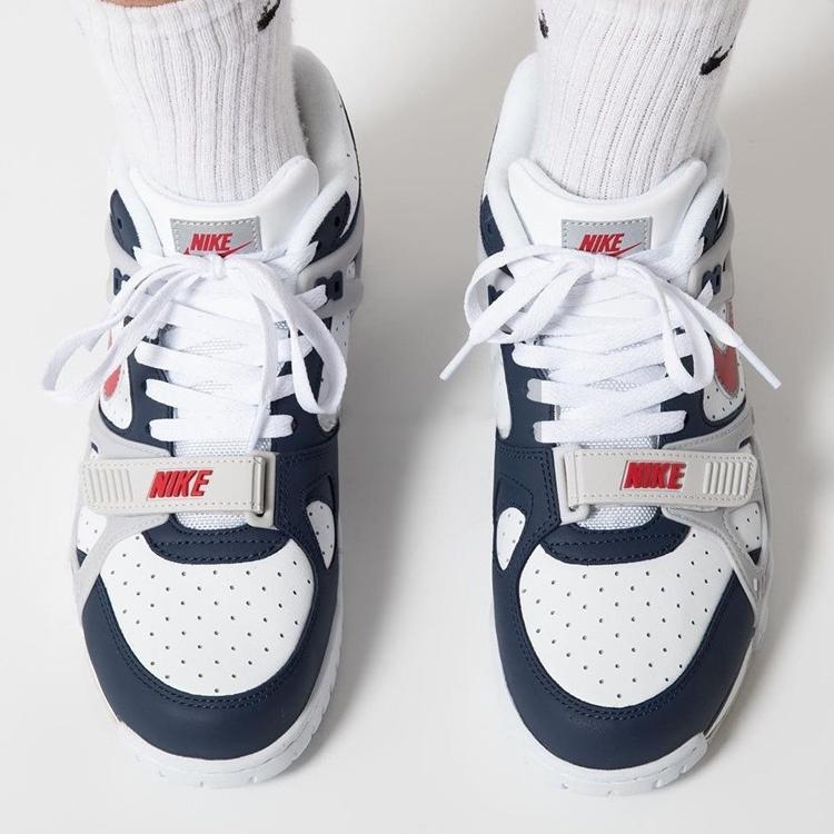 Nike Air Trainer 3 Grade School 'USA' (Unisex) Midnight Navy / White / Vast Grey / University Red Kids' Basketball Shoes CN9750 400
