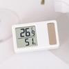 Solar Powered Small Size Hygrometer Thermometers Desktop Digital Temperature Humidity Measurement Meter Gauge for Home