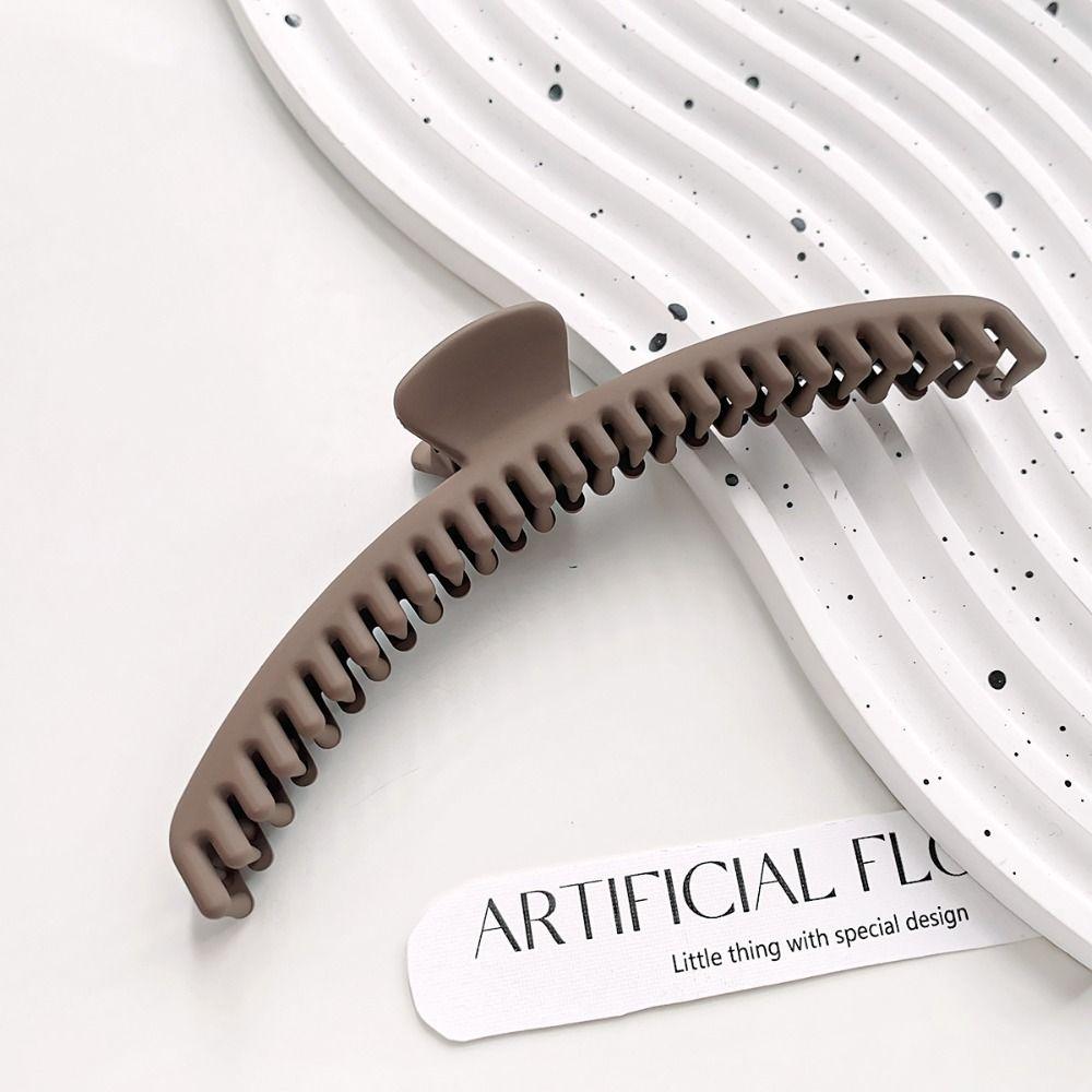 Solid Color Matte Claw Clip Acrylic Geometric hair claw Fashion Thin Shark Clip Face Washing