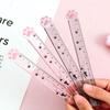 15 см Милая лапка Линейка kawai Котят Акрил Пластик Прямая измерительная линейка Закладка Инструмент для геометрии Офис Школа Канцелярские товары