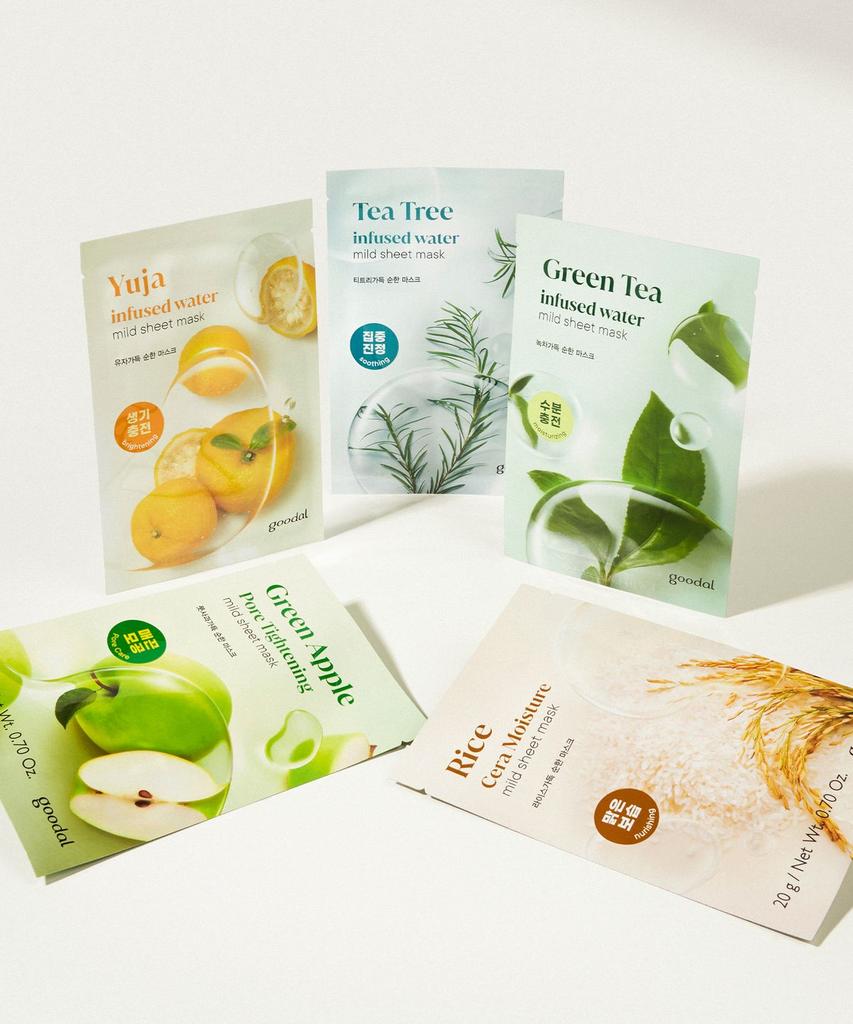 [40 Pack] Gentle Masks (Green Tea/Yuzu/Tea Tree/Green Apple/Rice/Pink Aloe)