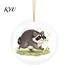 Cute Raccoon Pendant Acrylic Pendant, 2D Flat Forest Animal Charm, Double Portable Backpack Accessory Sided Hanging Accessory, Gifts for Lovers,