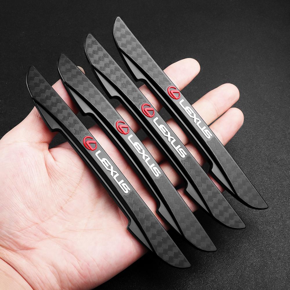 4Pcs Car Door Edge Protection Strips Stickers Anti-collision Scratch Decals For Lexus LS LC IS350 ES300 GS350 CT200h GX460 NX300