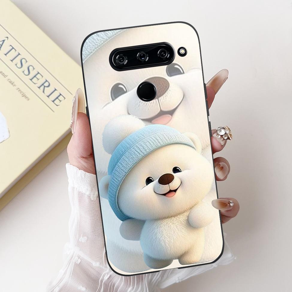 Чехол для LG V40 V50 ThinQ V50S ThinQ, милый мультяшный кот, роскошный, крутой, ударопрочный, силиконовая задняя крышка для LG V50S ThinQ 5G
