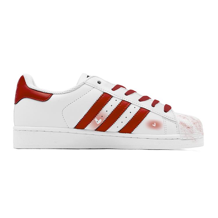 adidas Originals Superstar Белый День Святого Валентина, Сердечко Нескользящий Износостойкий EG4958(Team88-S-BOX)