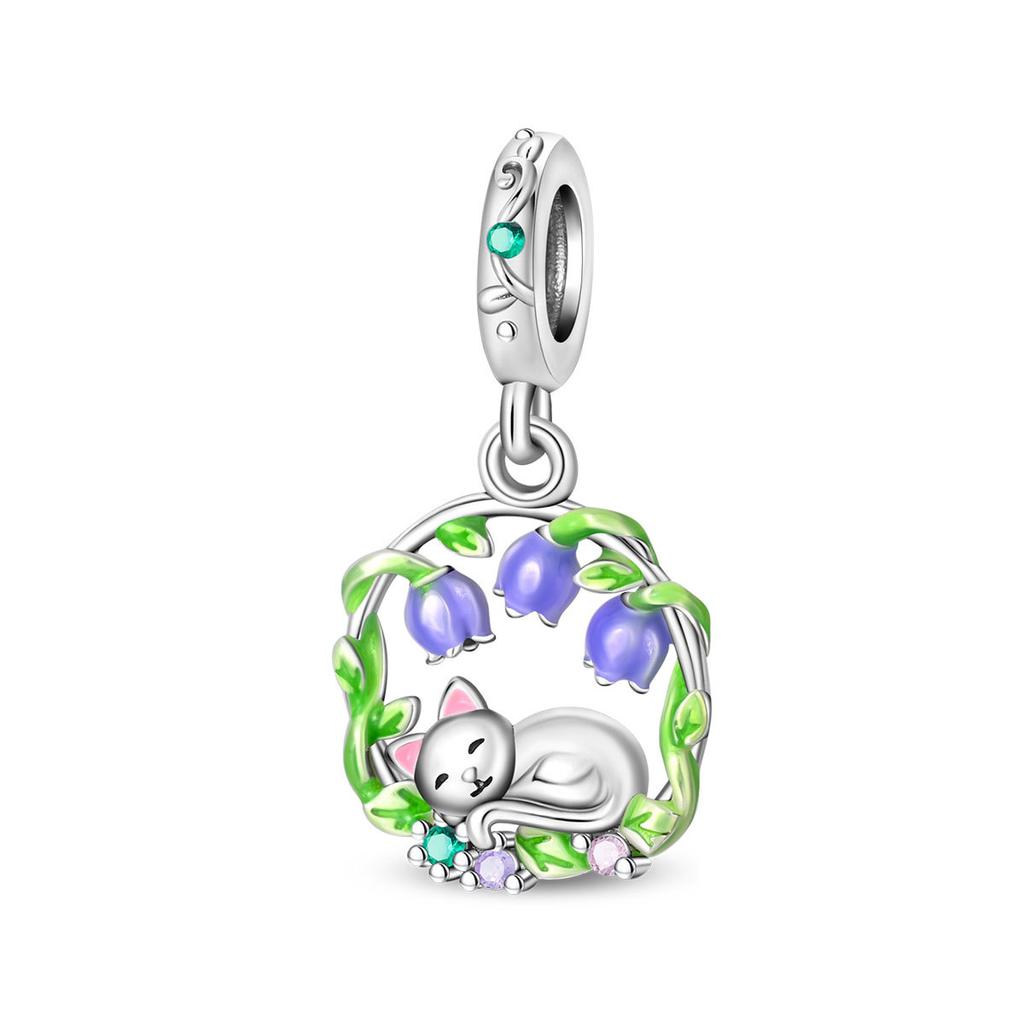 2026 Glamour Pendant Animal Baby Elephant Cat Swan Beaded DIY Jewelry Bracelet Accessories 925 Silver