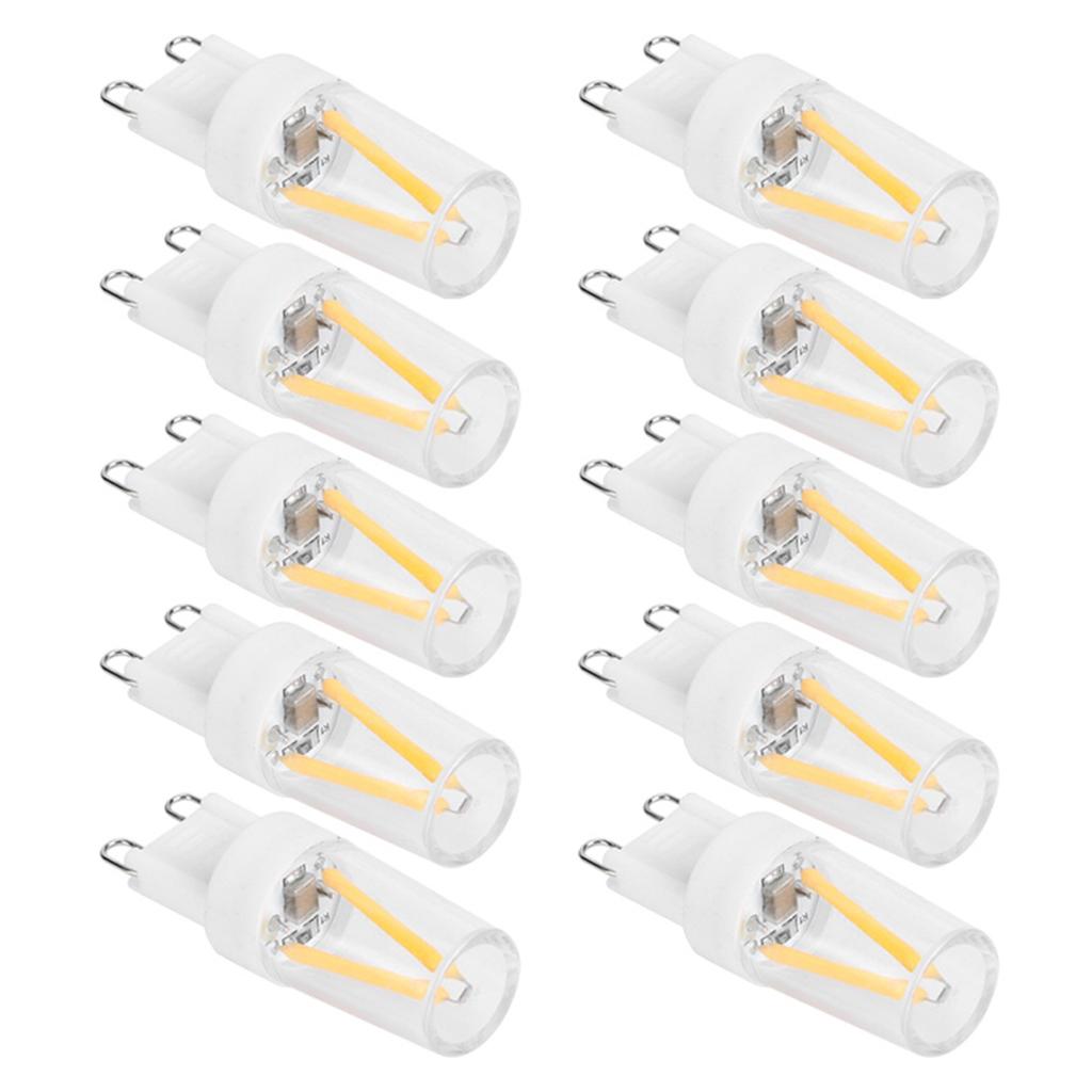 10Pcs G9 Base LED Light Bulbs 1.5W AC110V BiPin Bulb for Chandelier Ceiling Light Wall Lamp