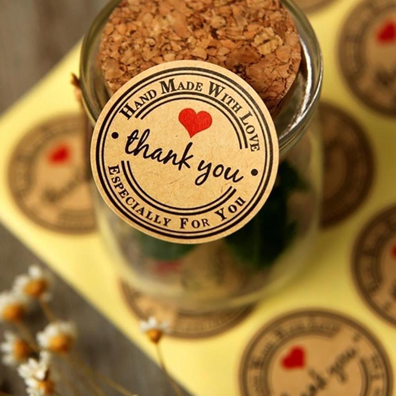 10 шт. крафт-бумага Love Thank You выпечка уплотнительная паста упаковочные этикетки декоративные наклейки