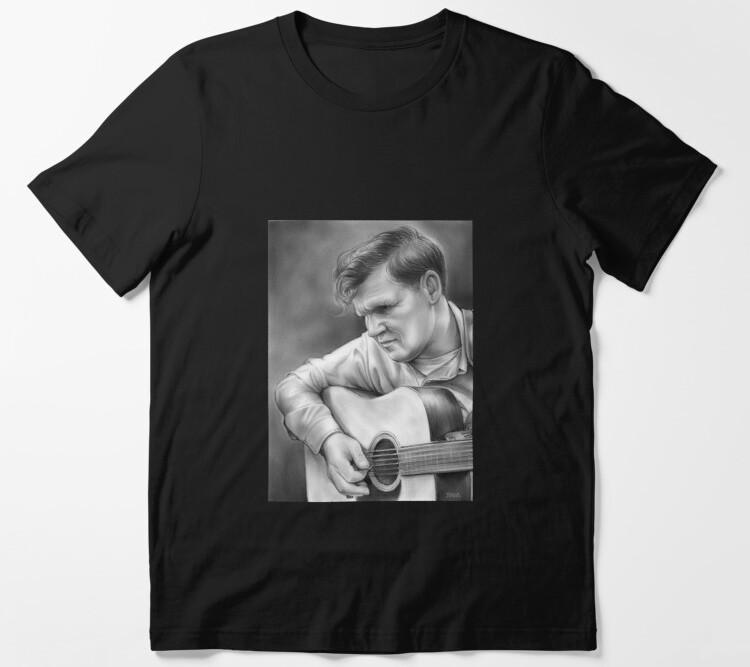 Ретро Футболка Doc Watson Eddy Merle Red Rocking Chair Songs for Little Pickers Унисекс