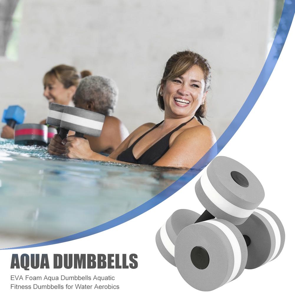 2x Water Aerobics Dumbbell Aquatic Barbell Aqua Fitness Pool Swimming Exercise
